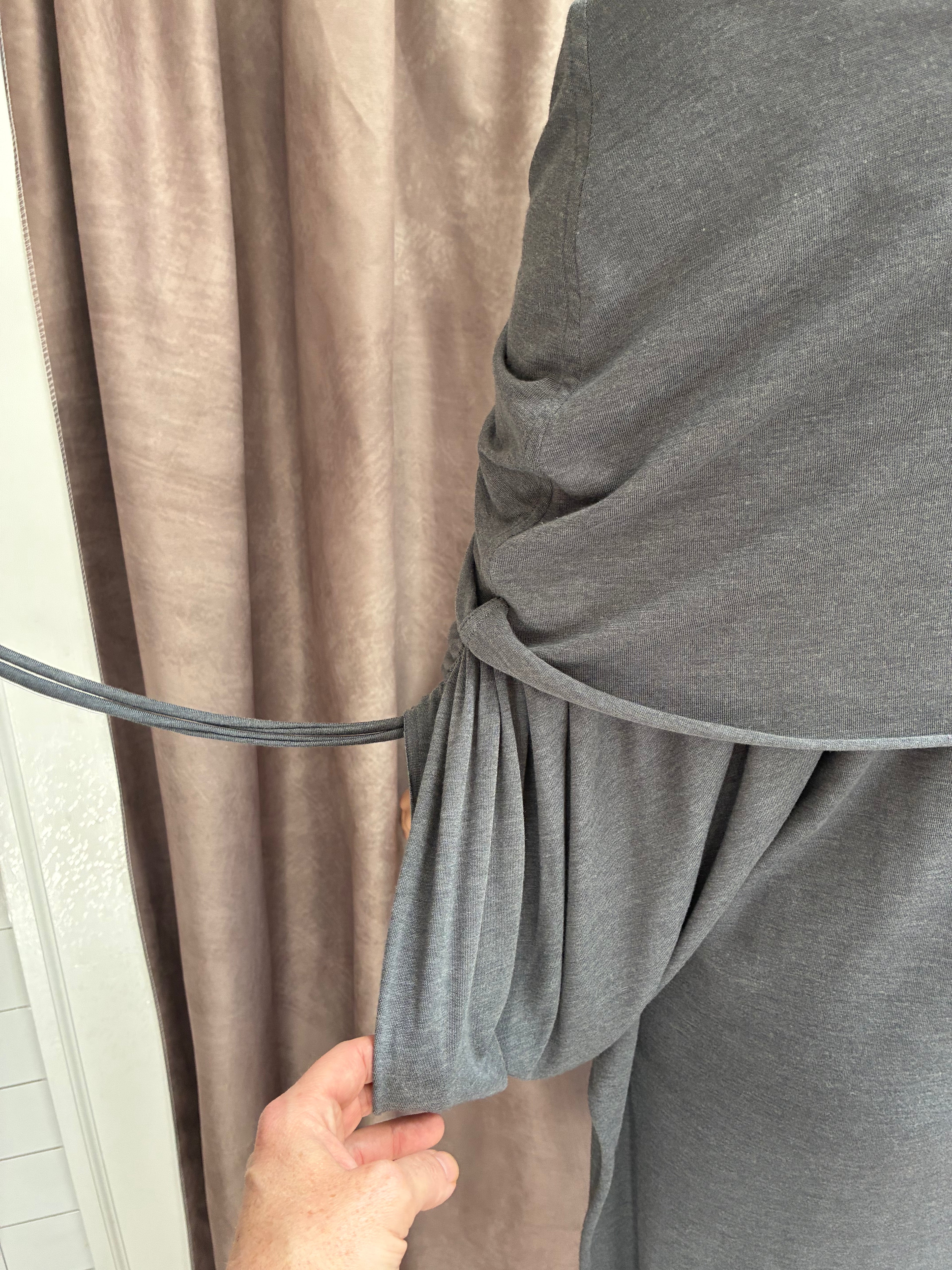 Vintage Allo Martinez Argentina Gray Jersey Parachute Dress | 5 Ways to Wear | One Size