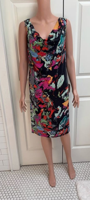 Silk Paint Splatter Dress