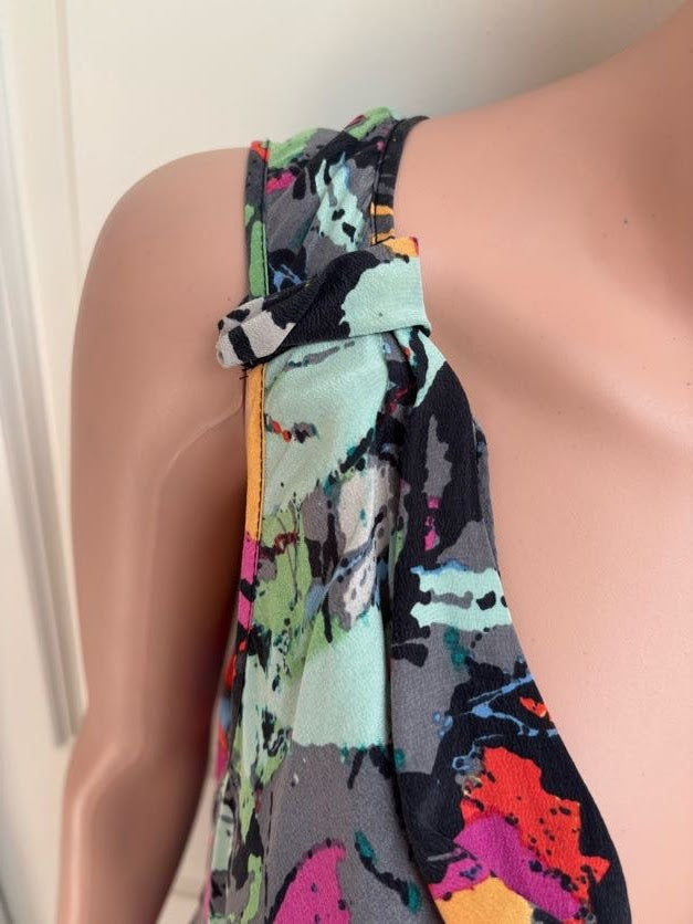 Silk Paint Splatter Dress