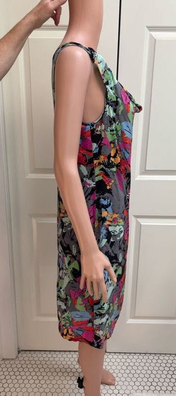 Silk Paint Splatter Dress