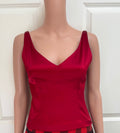 Vintage 90s Red Satin Bustier