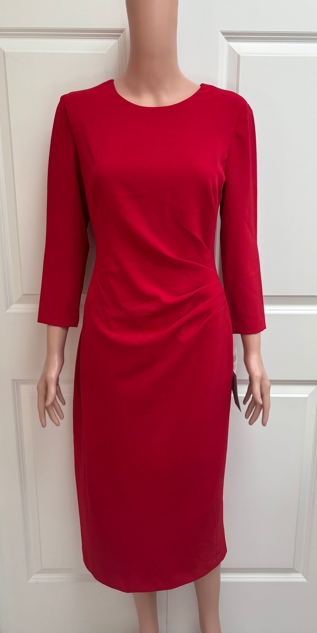Classy Red Midi Dress - 10