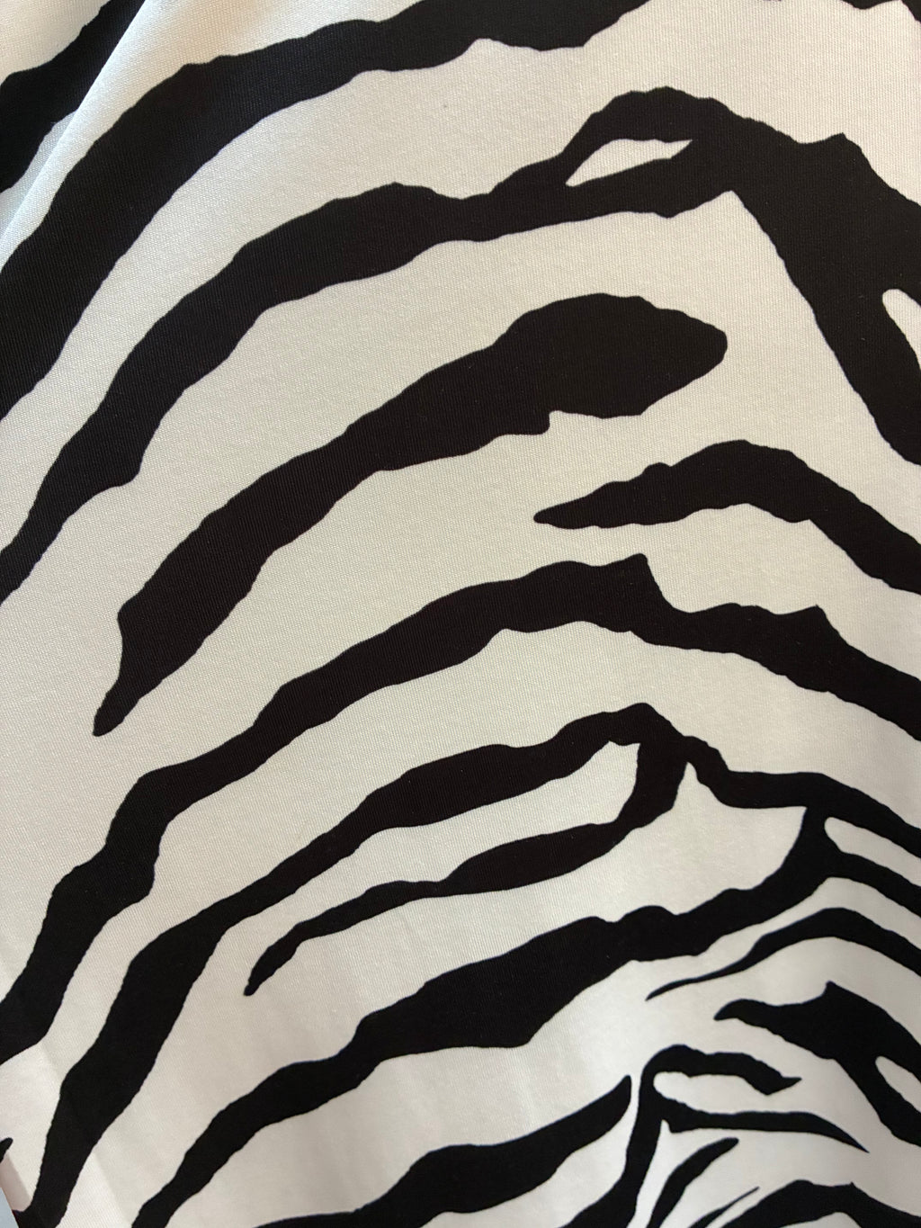 Zebra Print One-Shoulder Midi Dress