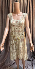 Mexican Crochet Lace Sheath Dress / Swimsuit Cover-Up by Cecico