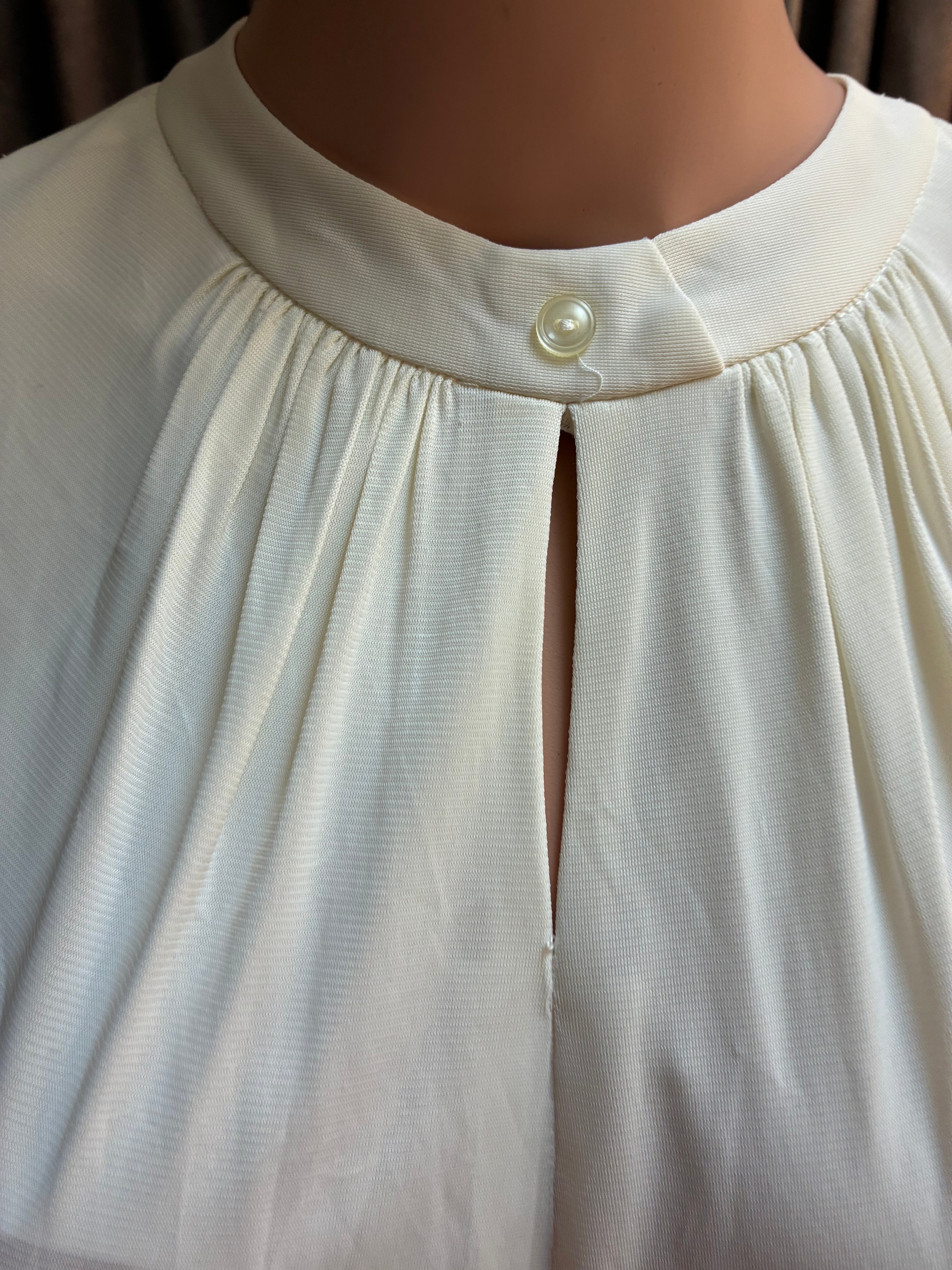 Sears 1970s White Accordion Pleat Skater/  Tennis Dress