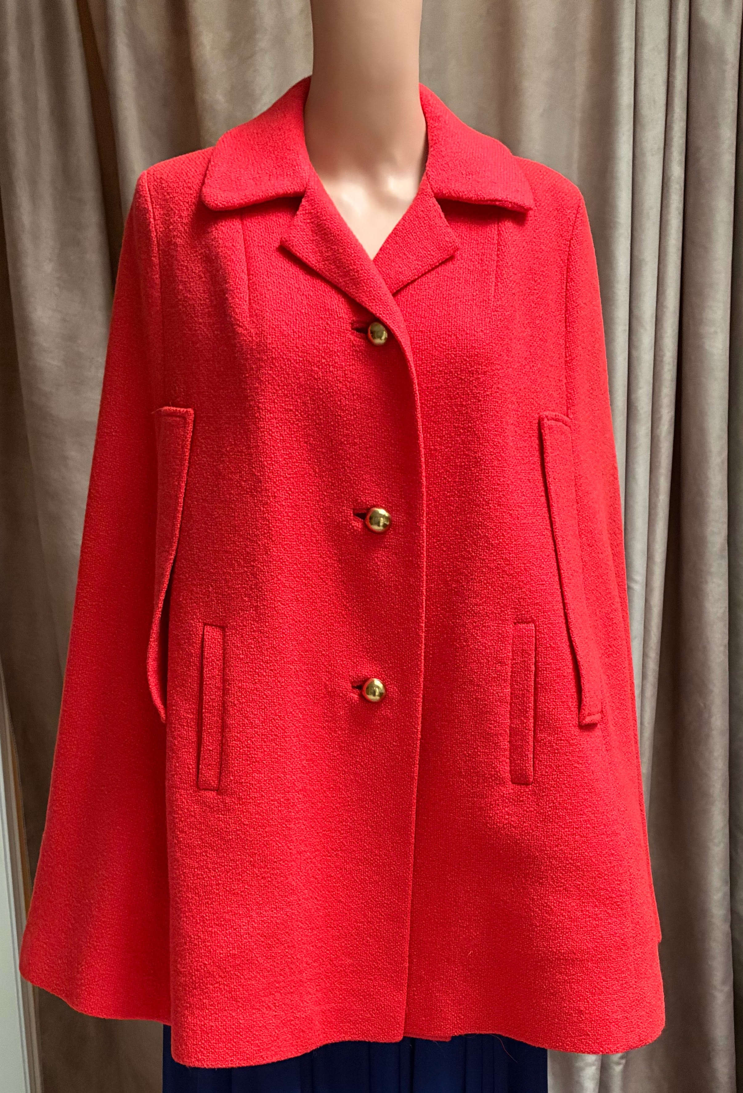 Blood Orange wool cape! Wow!