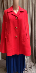 Blood Orange wool cape! Wow!