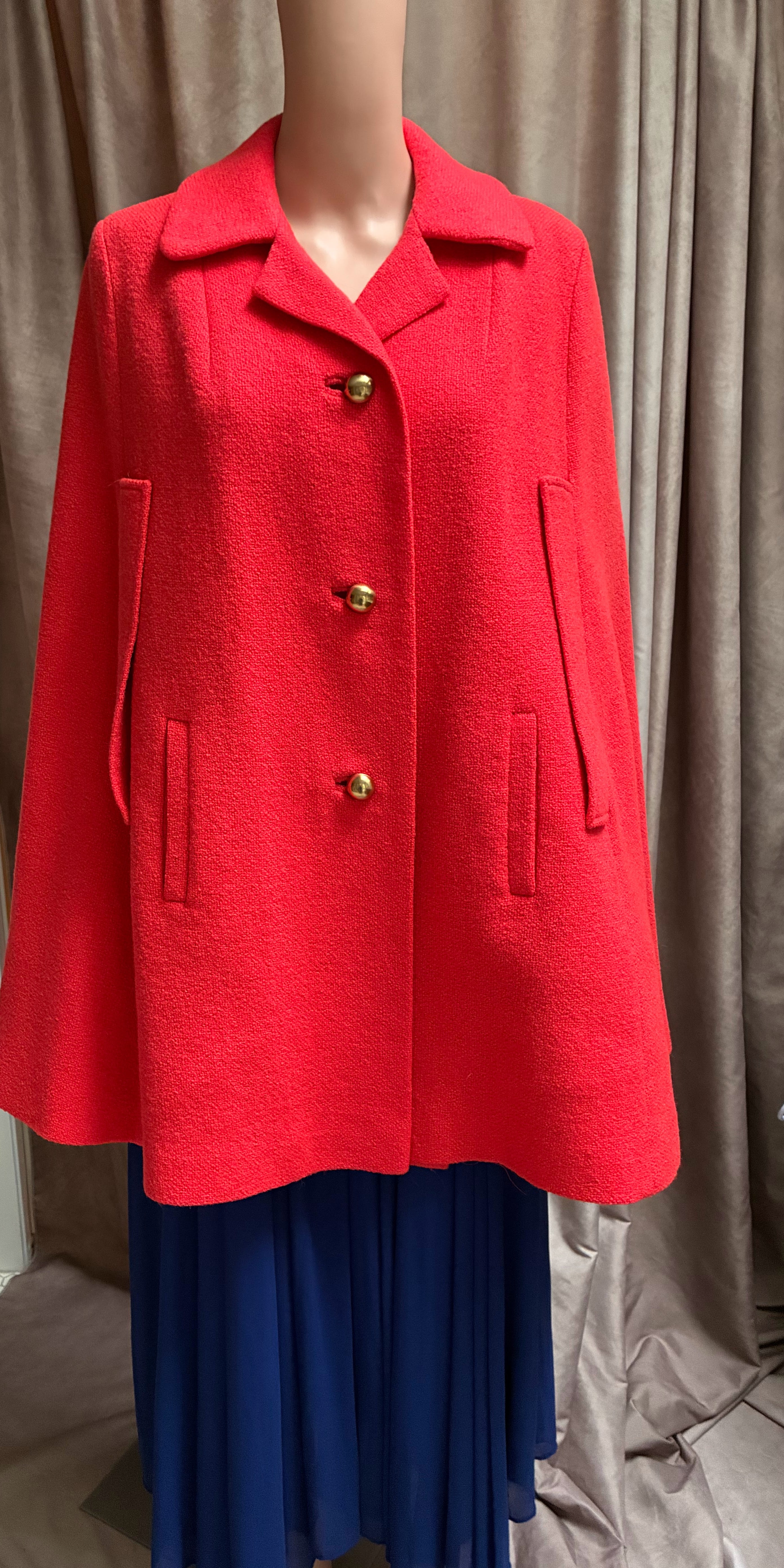 Blood Orange wool cape! Wow!