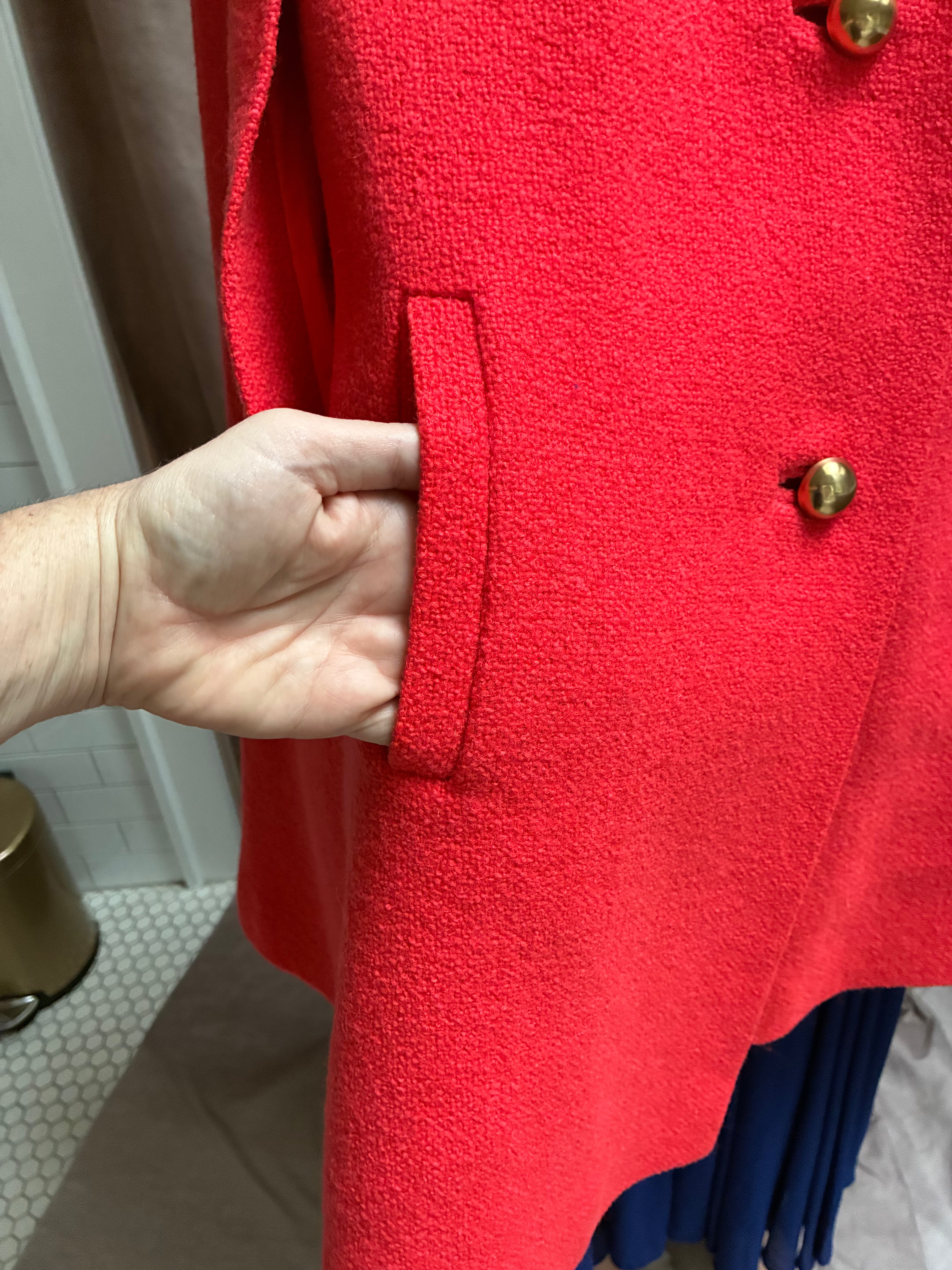 Blood Orange wool cape! Wow!