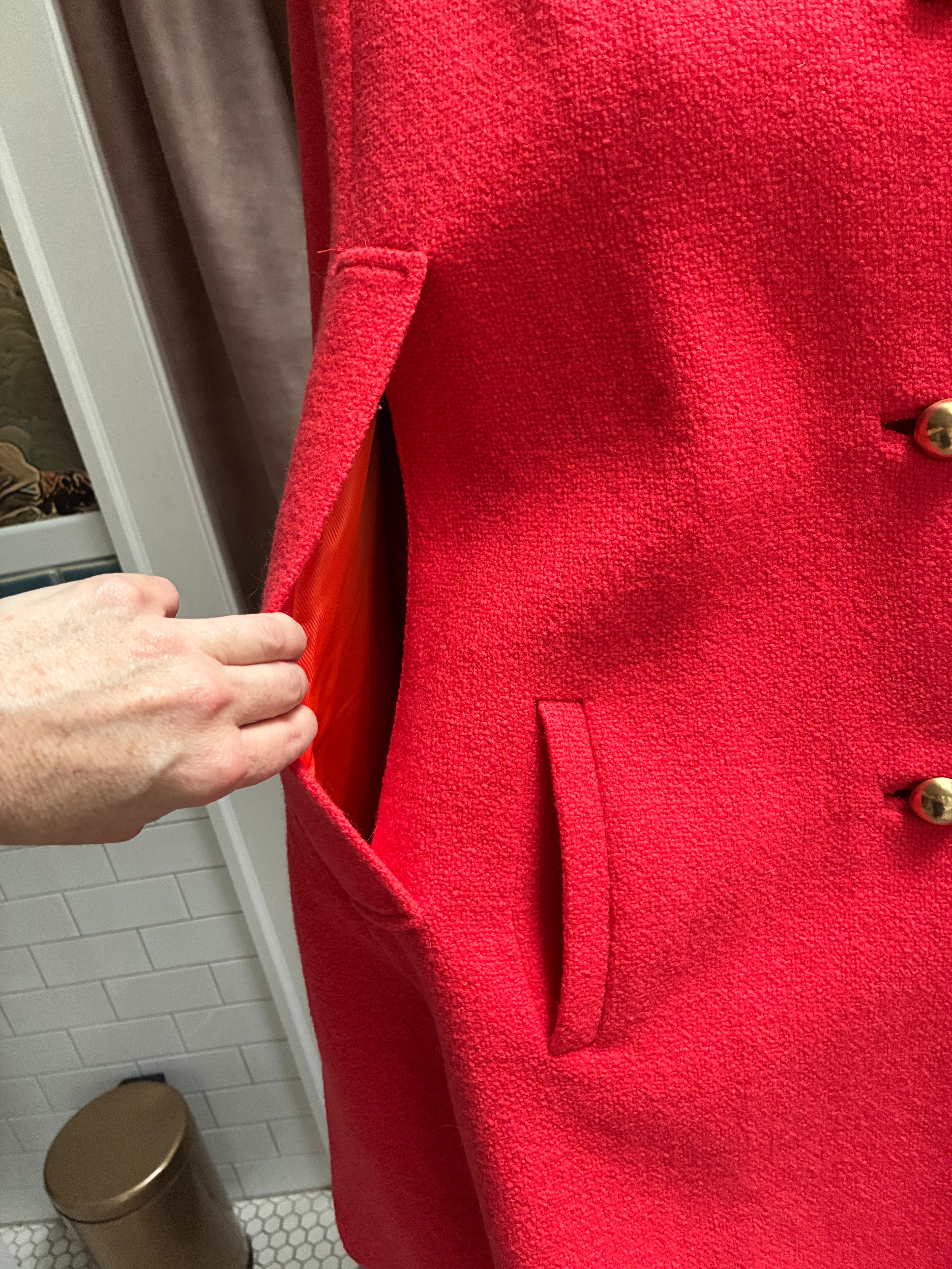 Blood Orange wool cape! Wow!