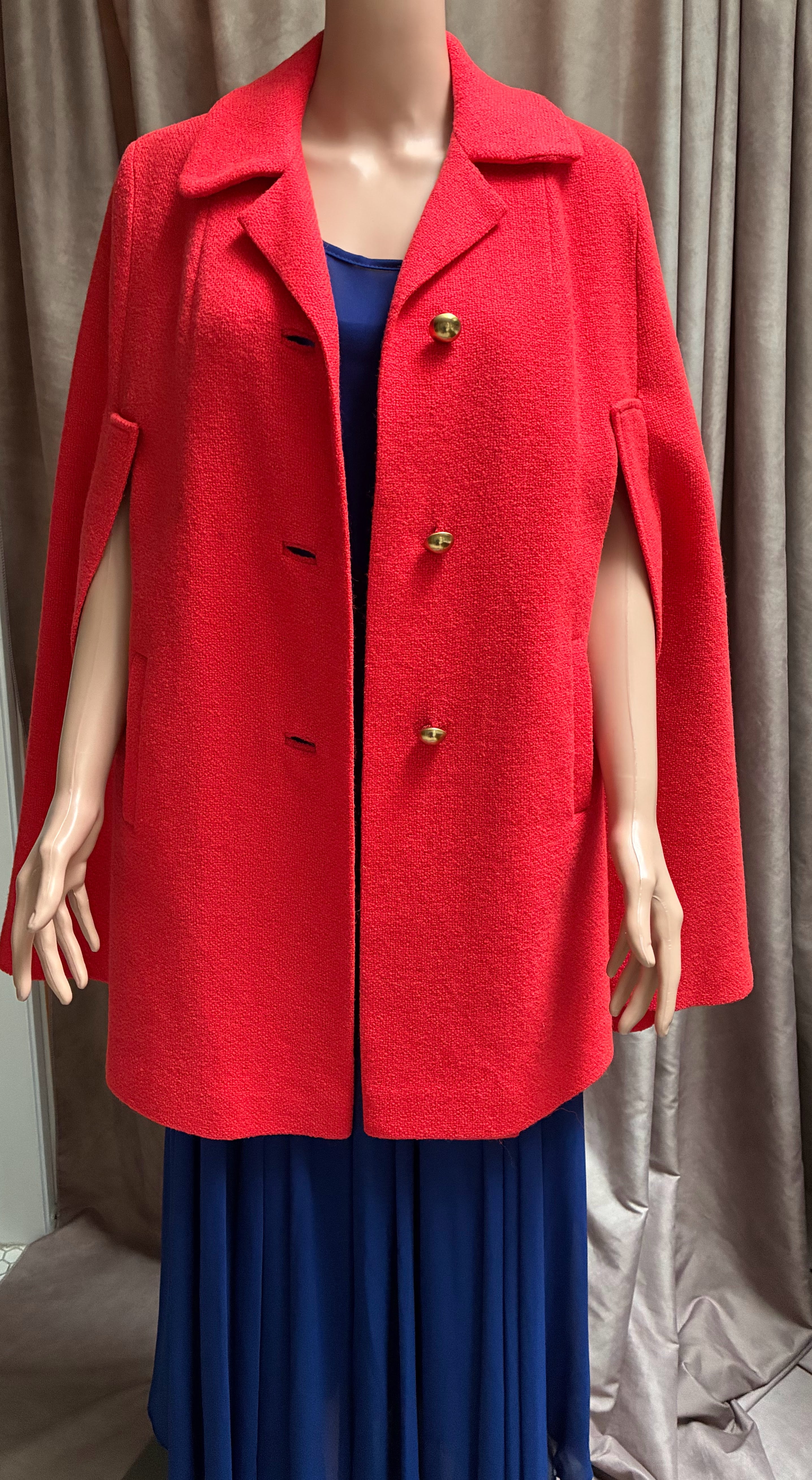 Blood Orange wool cape! Wow!