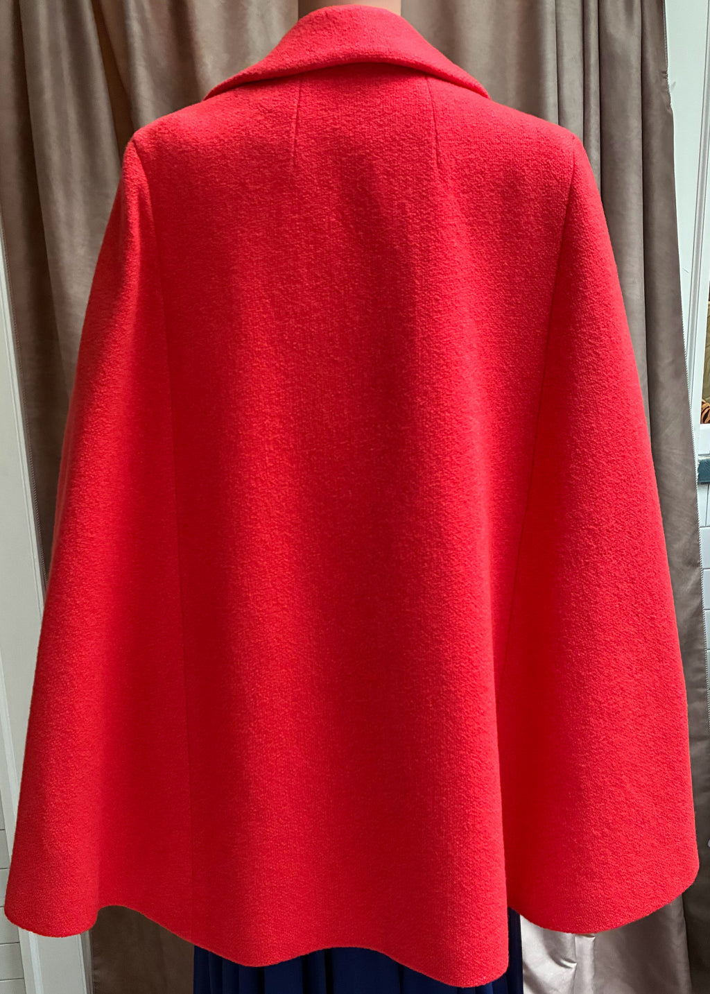 Blood Orange wool cape! Wow!
