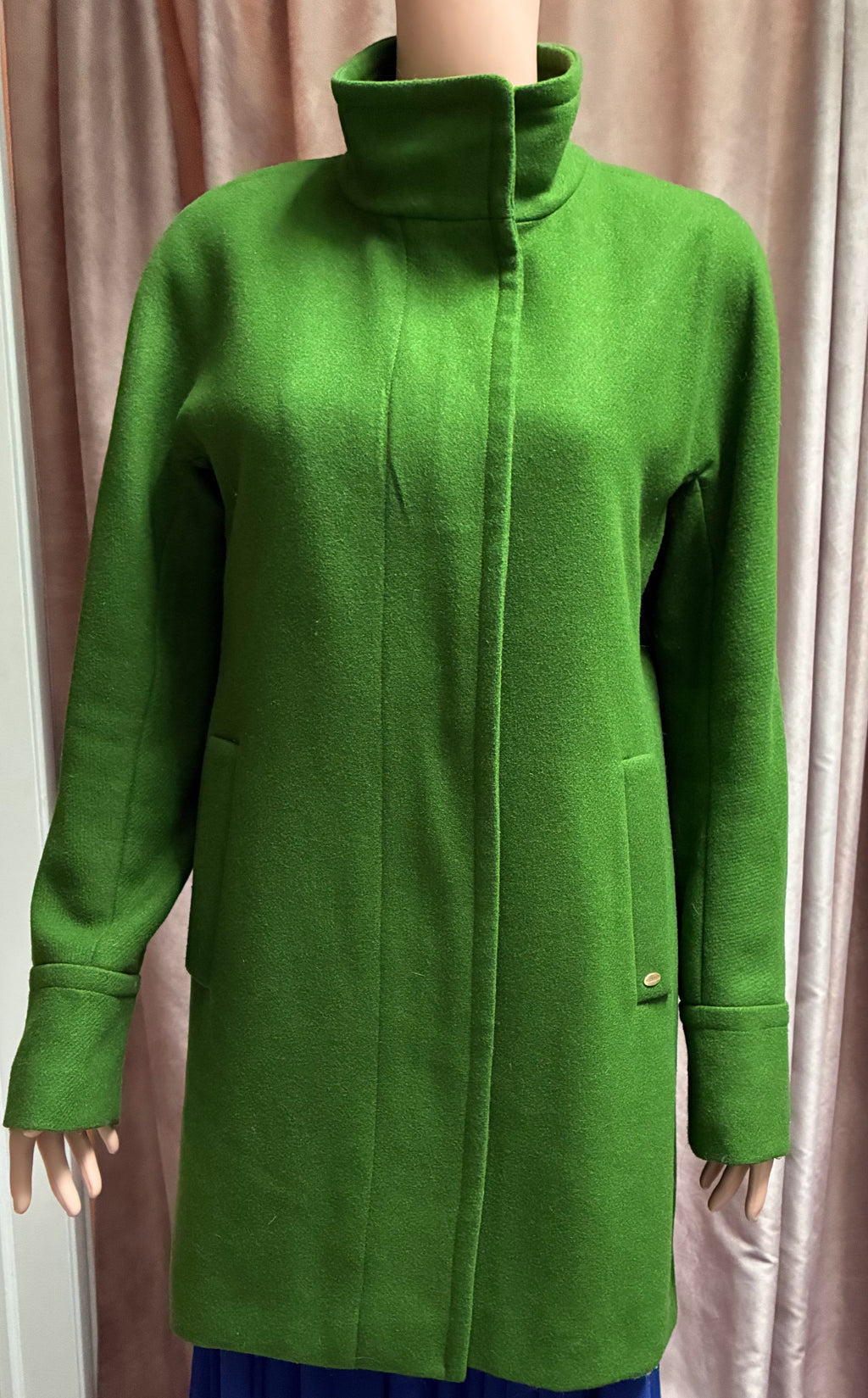 Kelly Green Wool-Blend Coat