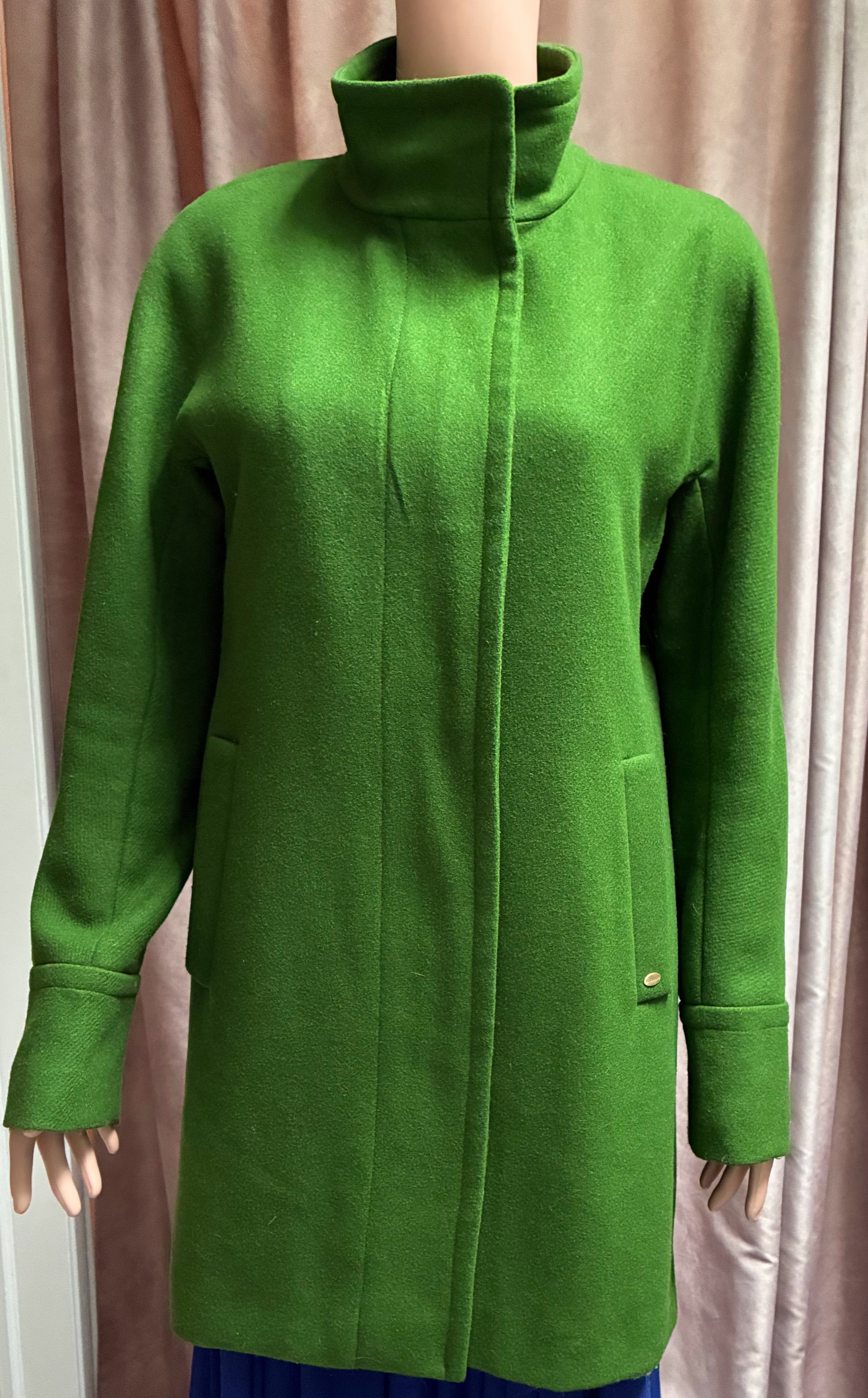 Kelly Green Wool-Blend Coat