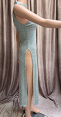 Gray Long Tank | High Slit
