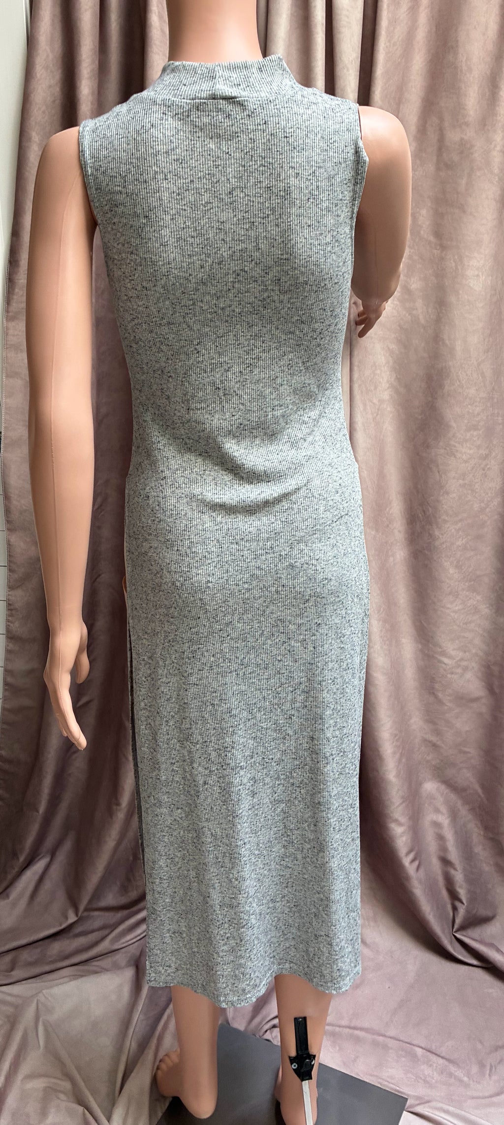 Gray Long Tank | High Slit