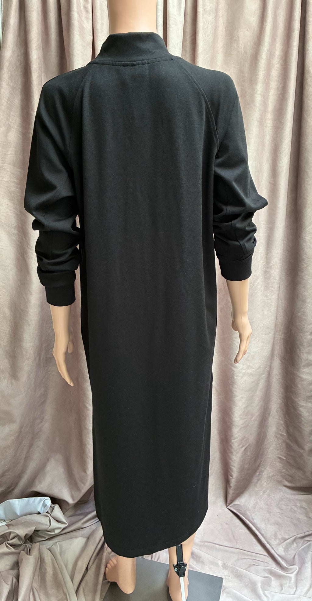 Black Long Sleeve Slouch Dress