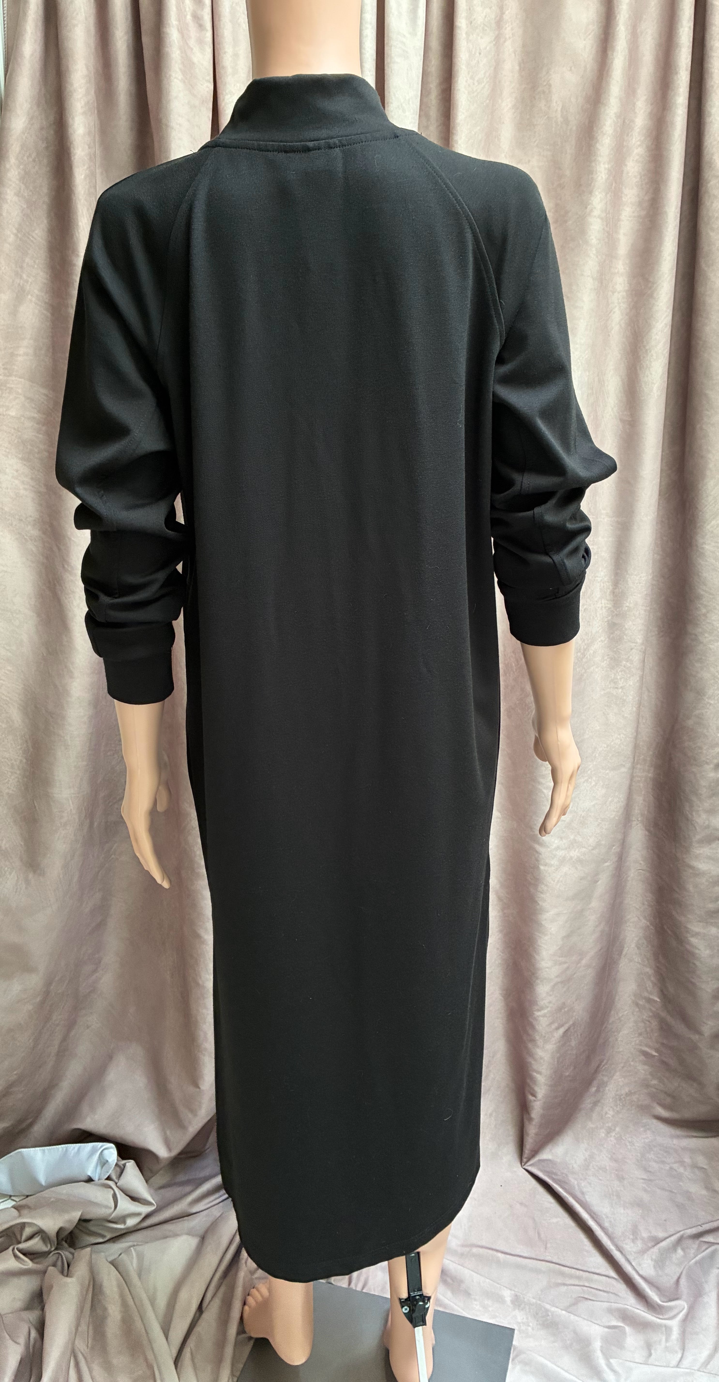 Black Long Sleeve Slouch Dress