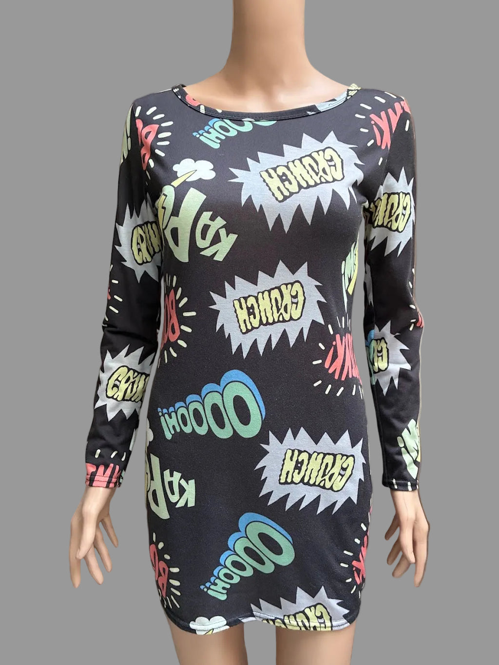 Graphic Bodycon Mini Dress