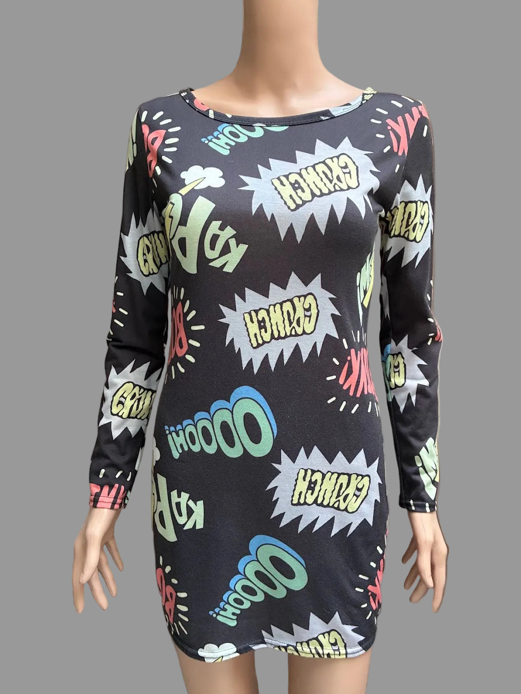 Graphic Bodycon Mini Dress