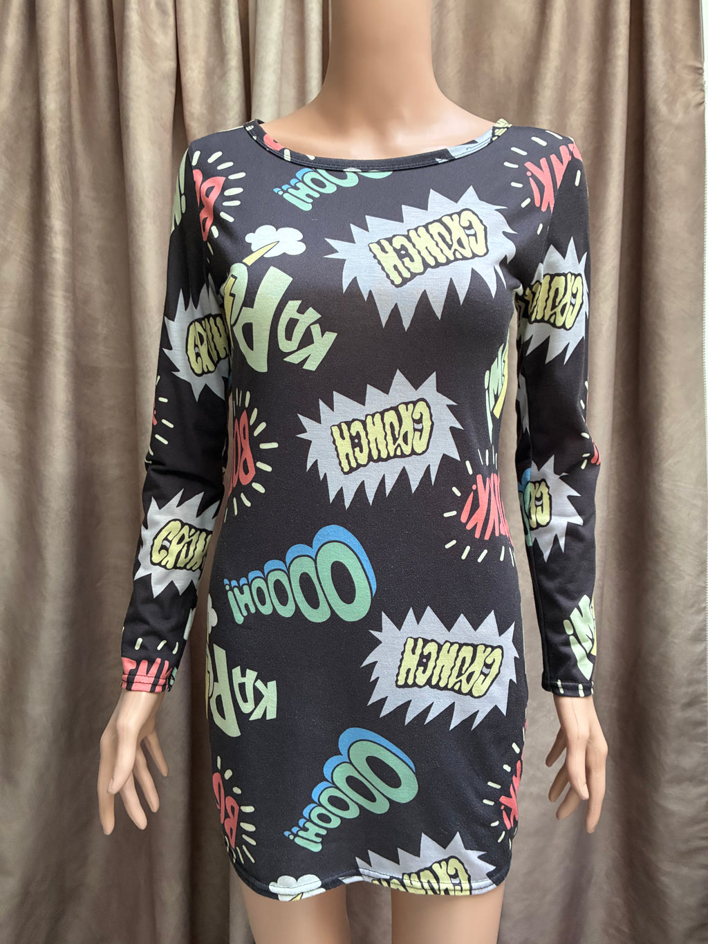 Graphic Bodycon Mini Dress