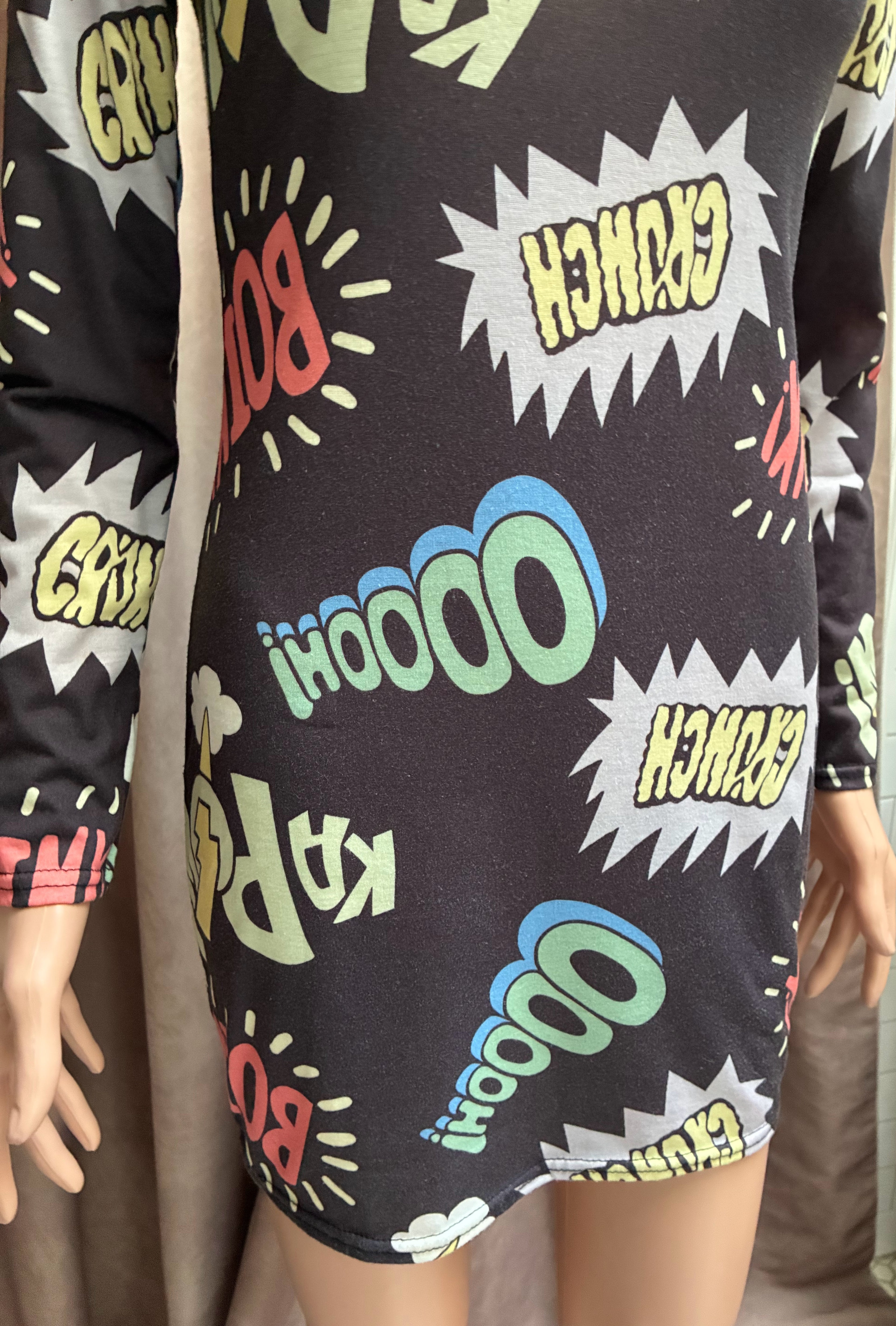 Graphic Bodycon Mini Dress