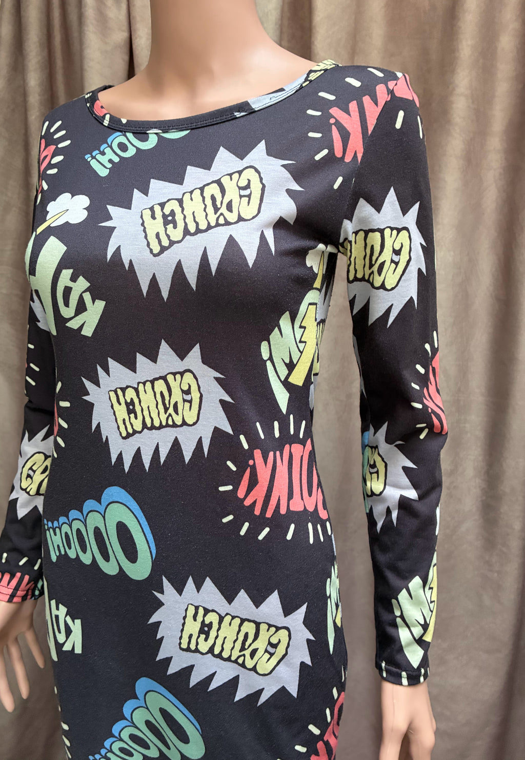 Graphic Bodycon Mini Dress