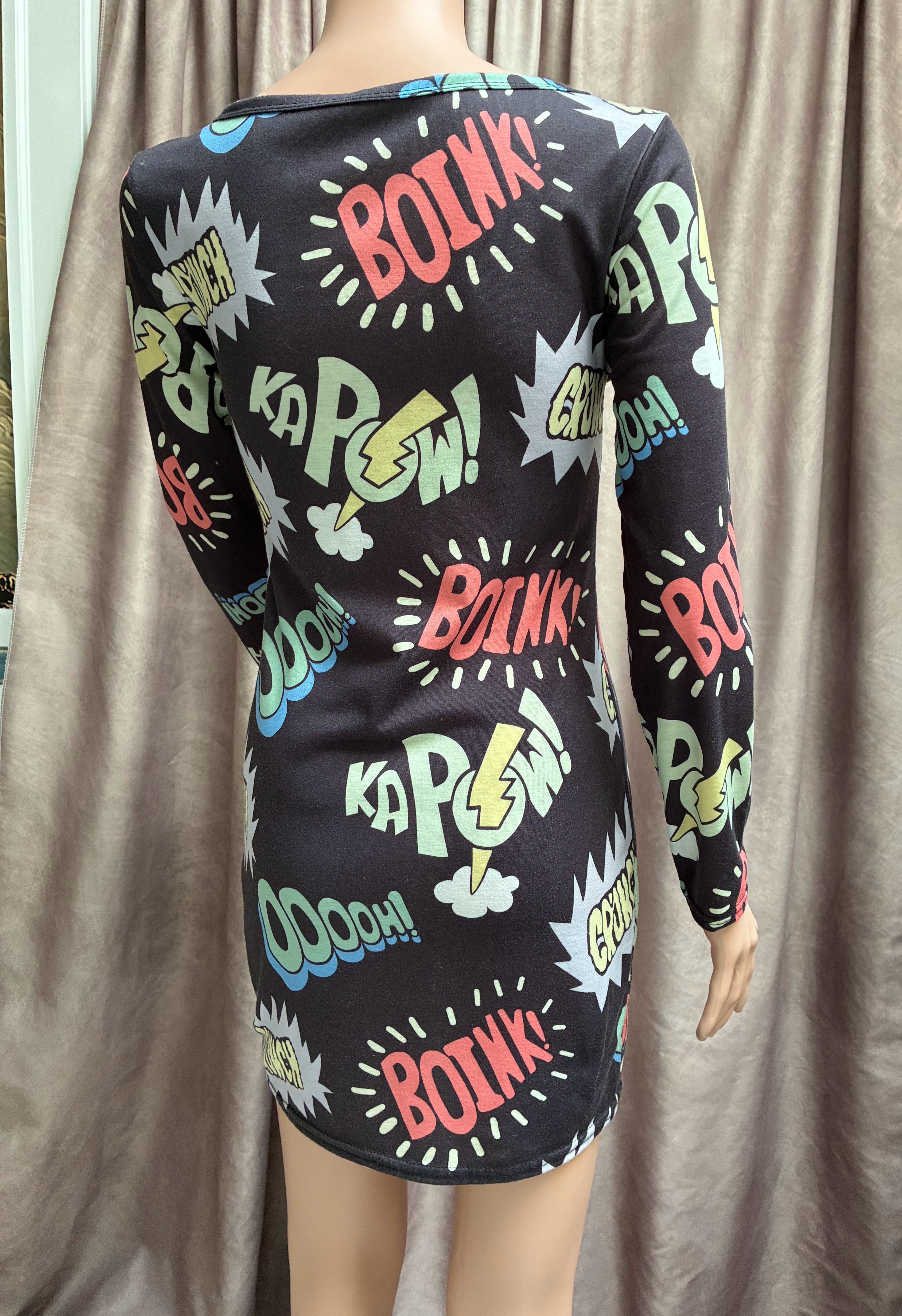 Graphic Bodycon Mini Dress