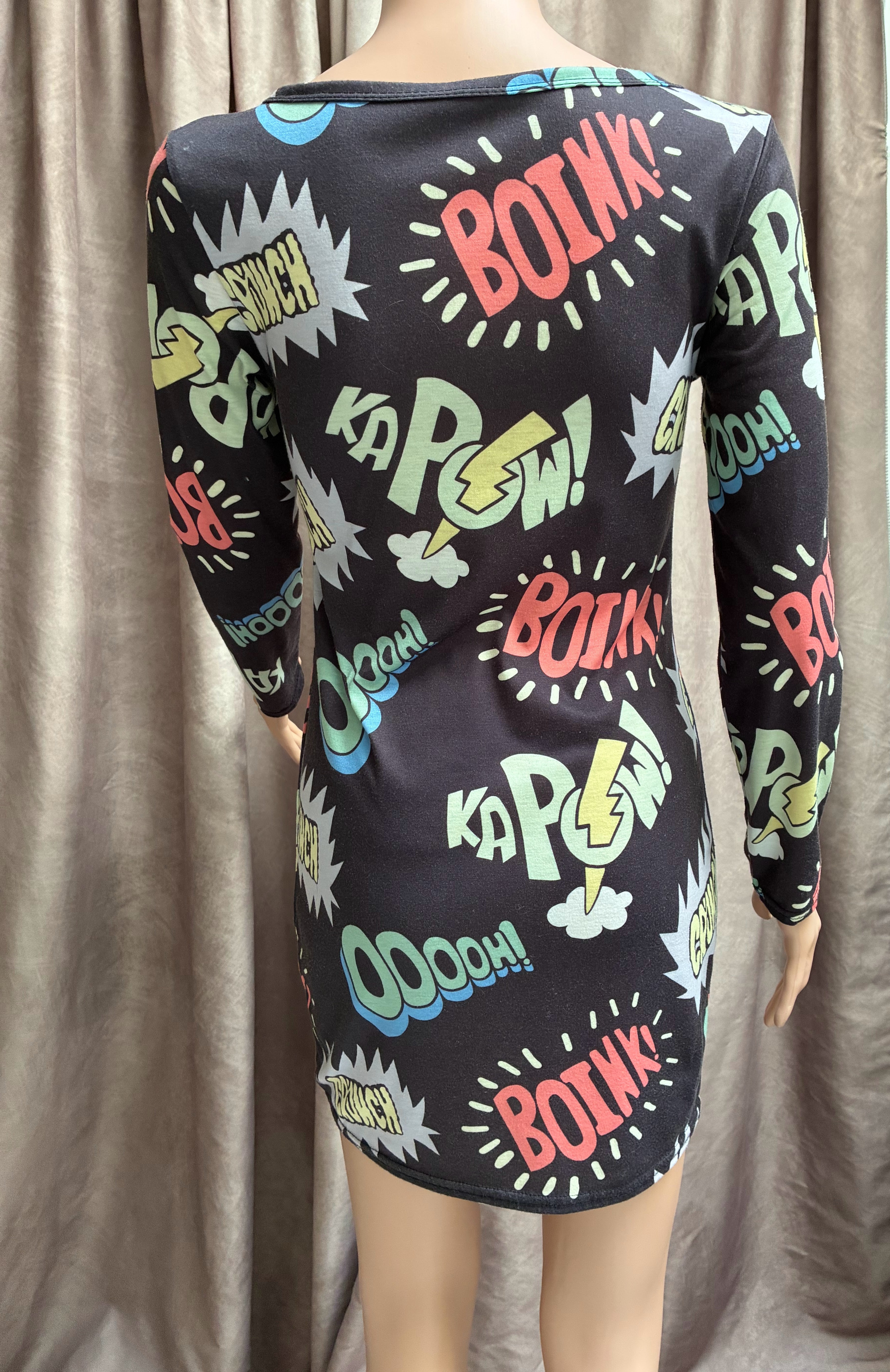 Graphic Bodycon Mini Dress