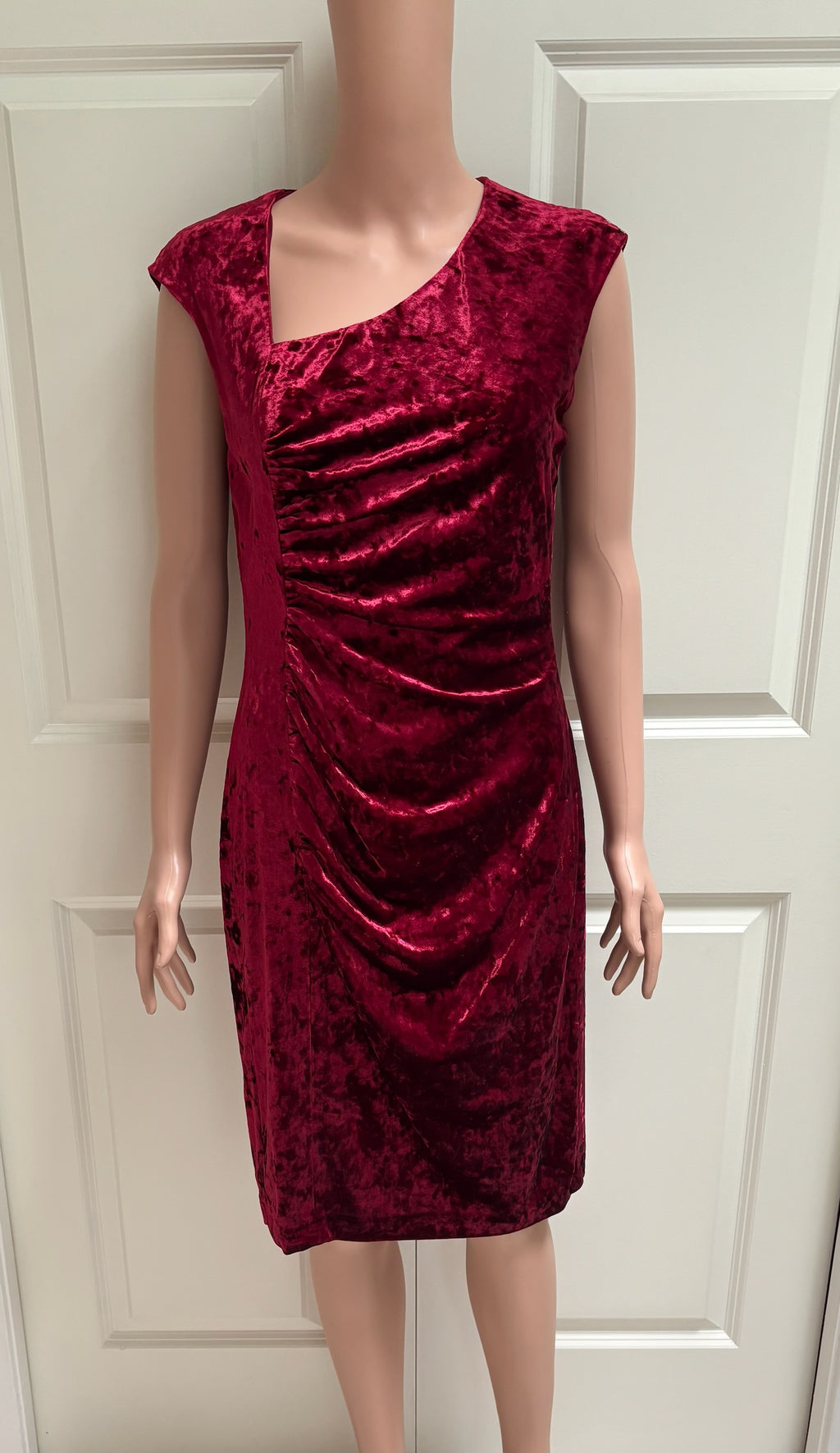 Burgundy Velvet Bodycon Dress