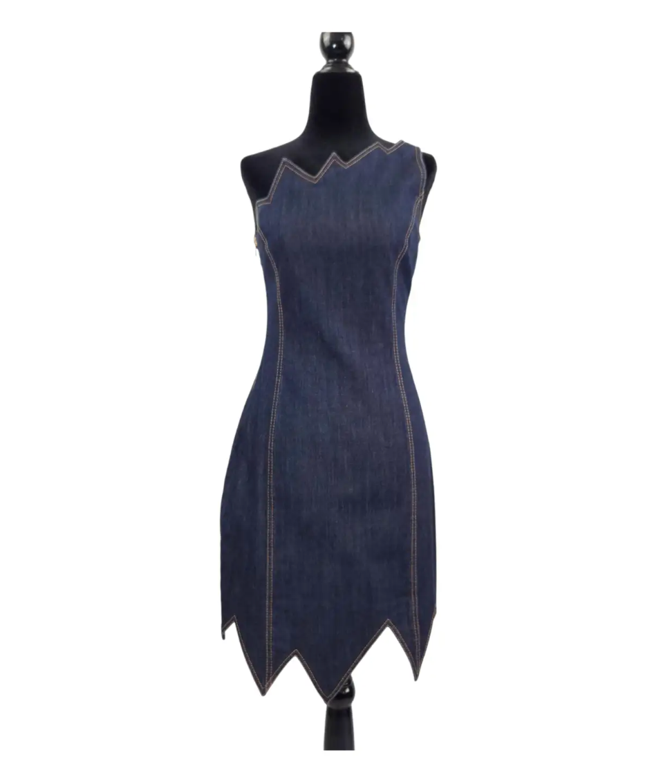 Moschino Denim Zig Zag Dress