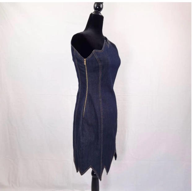 Moschino Denim Zig Zag Dress