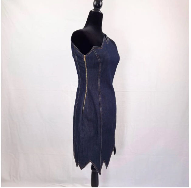Moschino Denim Zig Zag Dress