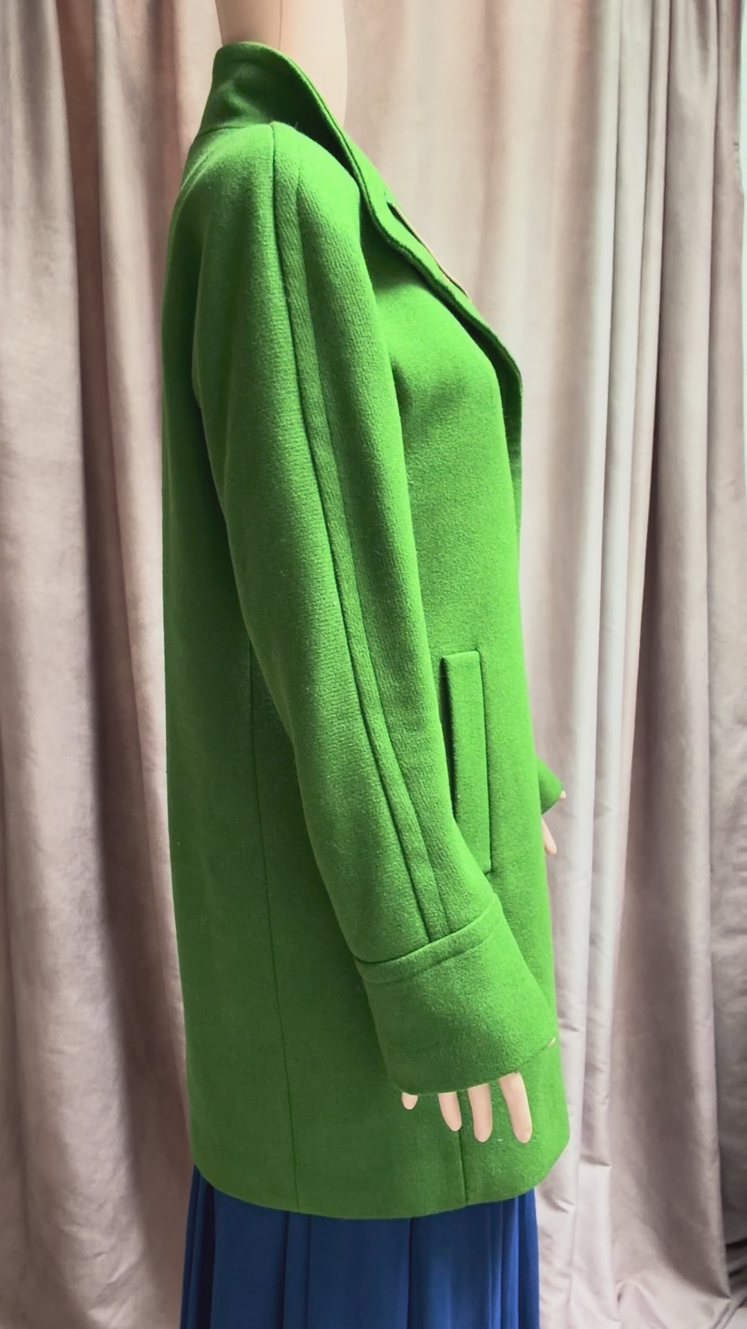 Kelly Green Wool-Blend Coat