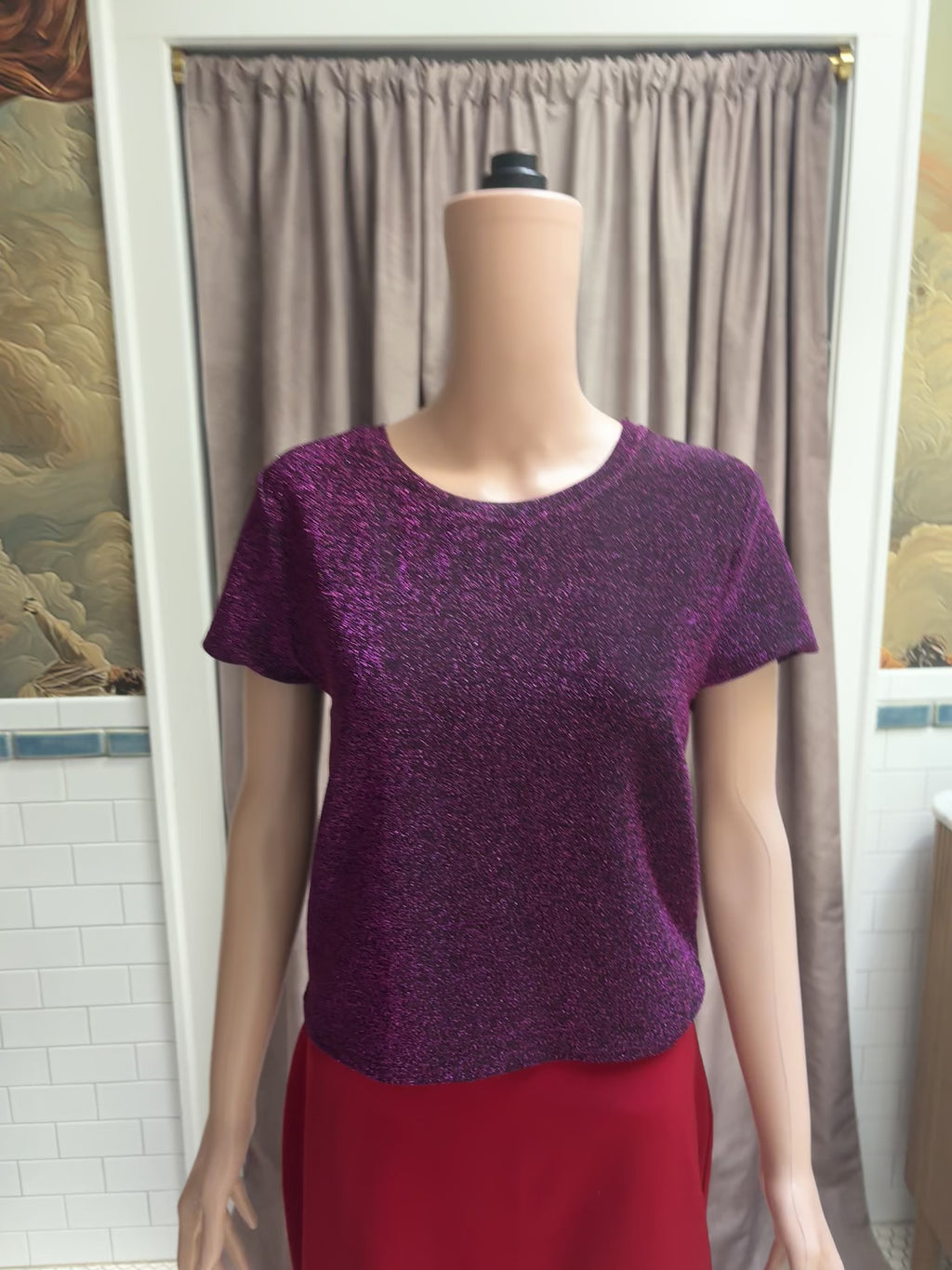 Purple Sparkle Crop Top